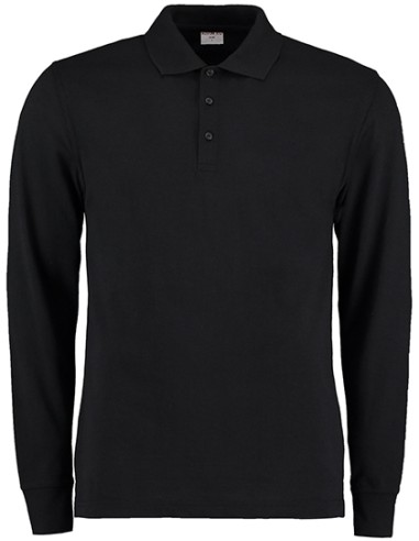 K-KK430-Mens Classic Fit Long Sleeve Polo Shirt